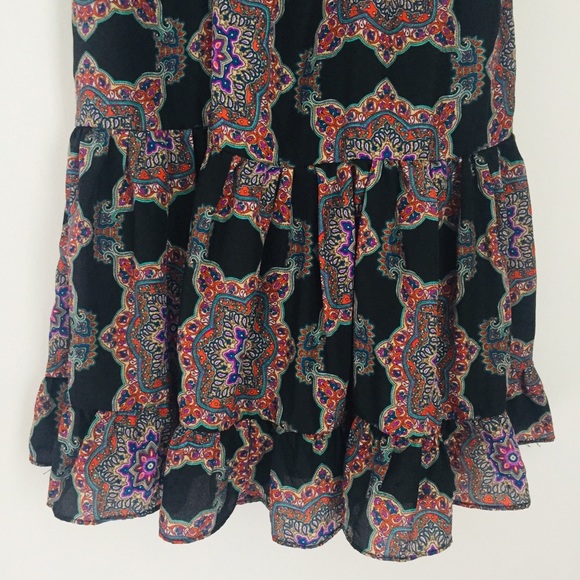 *DONATED* BAND OF GYPSIES Boho Flowy Printed Tunic Top Mini Dress - Picture 11 of 13